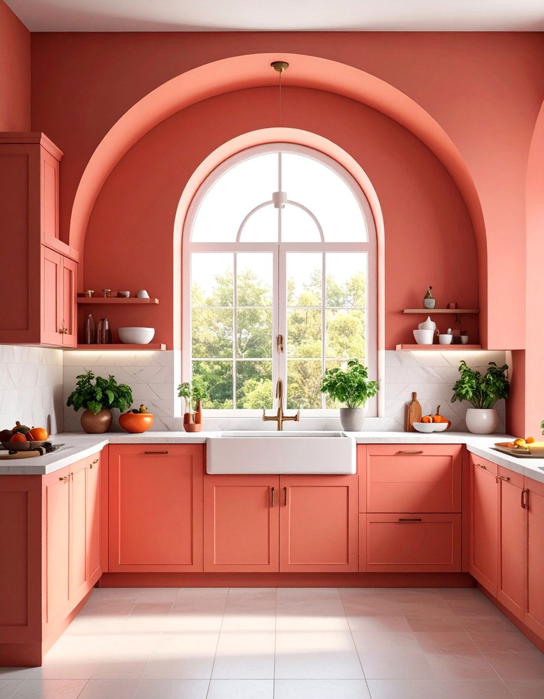Arched Window Traditional Elegance - 25 Kitchen Window Ideas