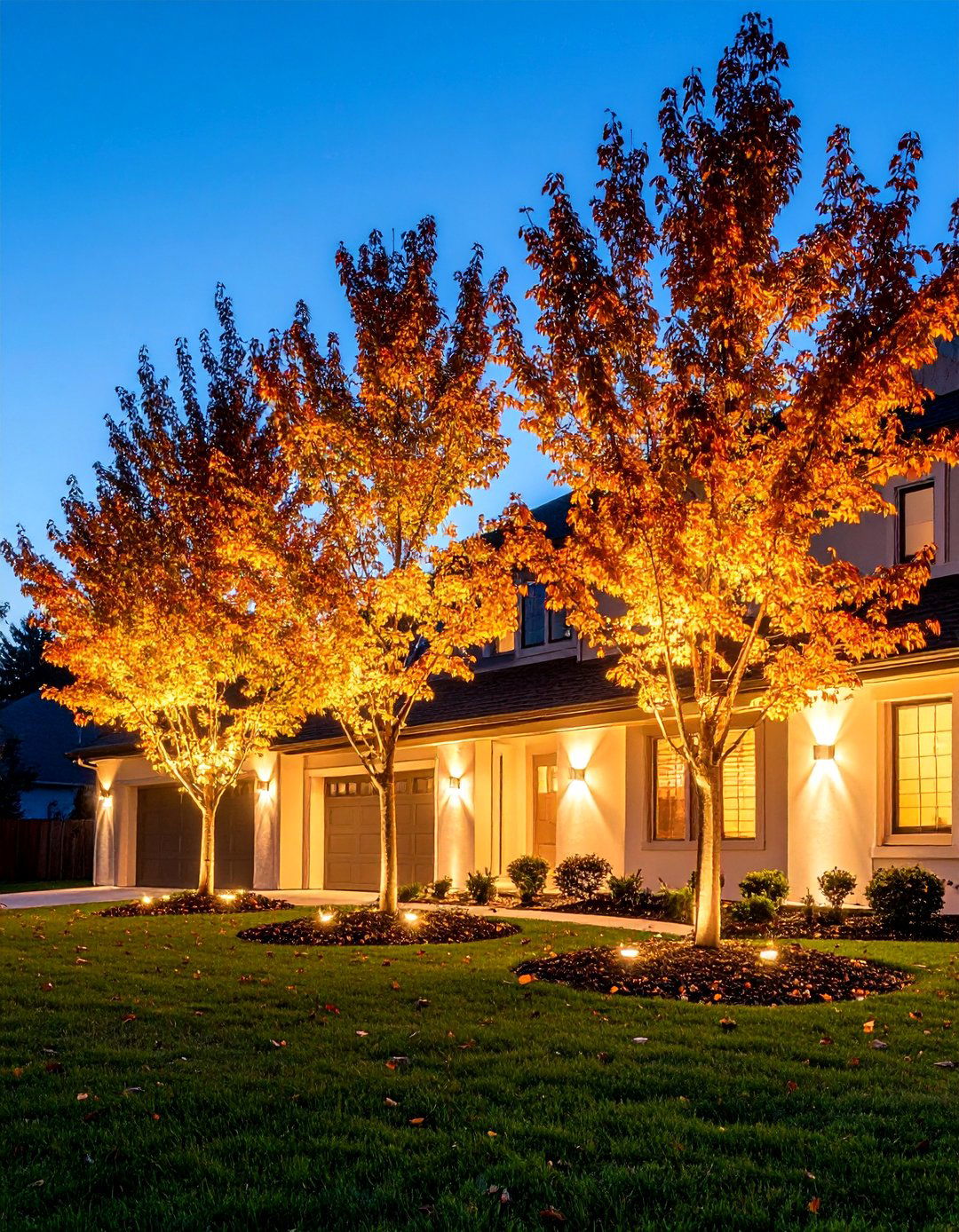 Architectural Uplighting for Tree and Building Features - 25 Outdoor Lighting Ideas
