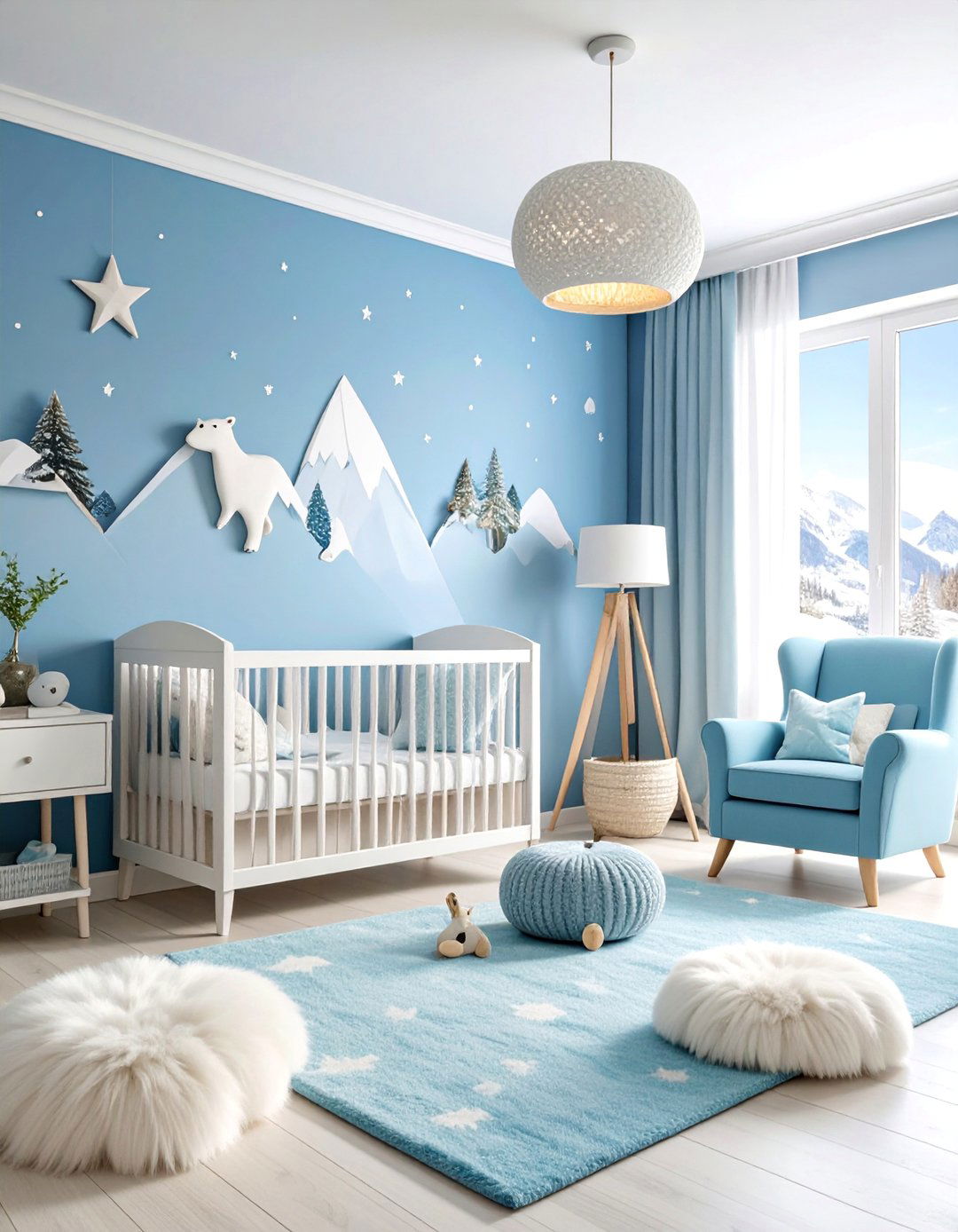 Arctic Animal Nursery with Cozy Elements - 25 Whimsical Nursery Ideas