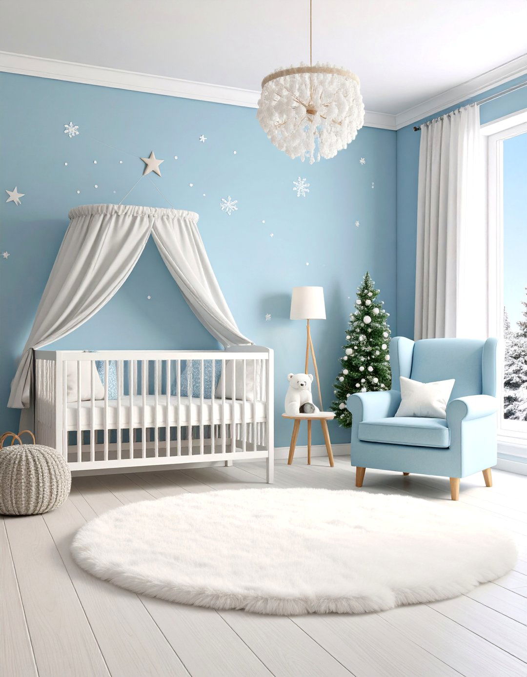 Arctic Tundra Winter Nursery Design - 25 Nature Themed Nursery Ideas