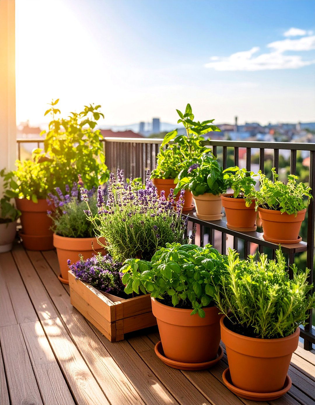 Aromatherapy Herb Garden with Scented Plants - 25 Balcony Garden Ideas
