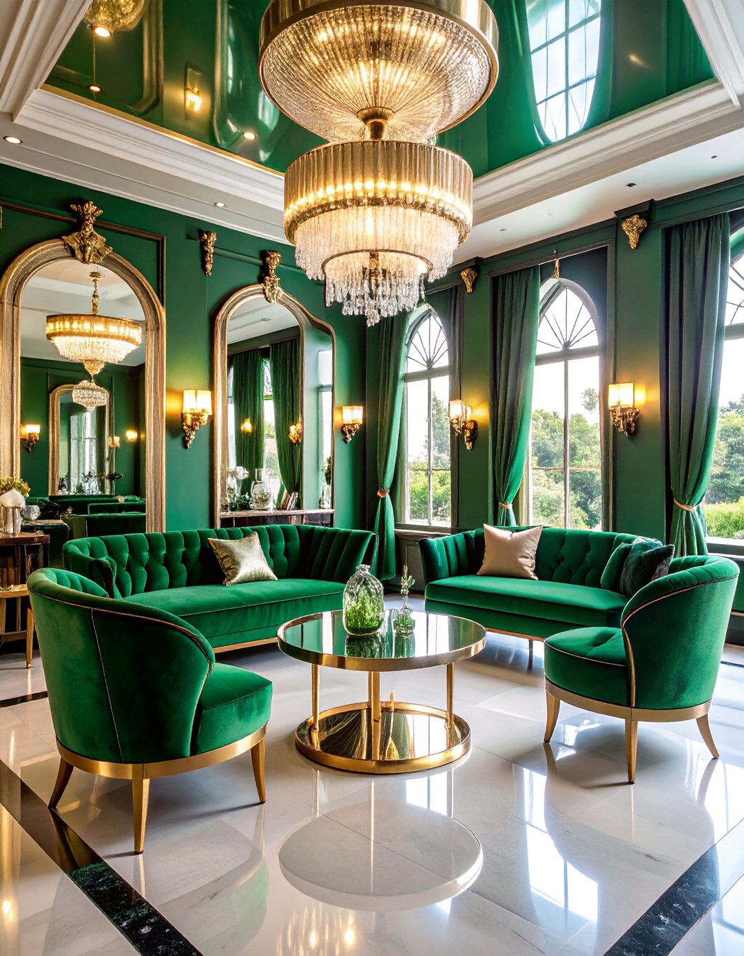 Art Deco Bay Window Cocktail Lounge - 25 Bay Window Ideas