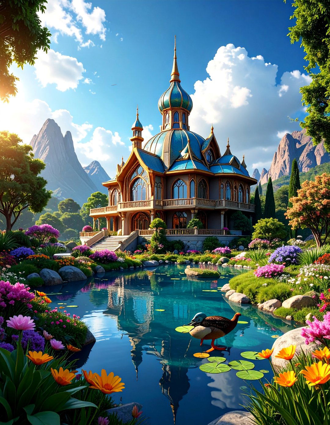 Art Deco Duck Palace - 25 Duck House Ideas