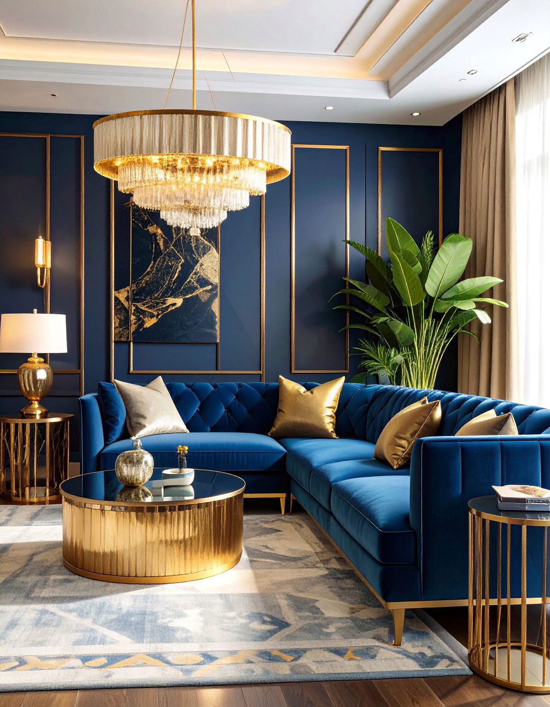 Art Deco Eclectic Living Room with Contemporary Furniture - 25 Eclectic Living Room Ideas