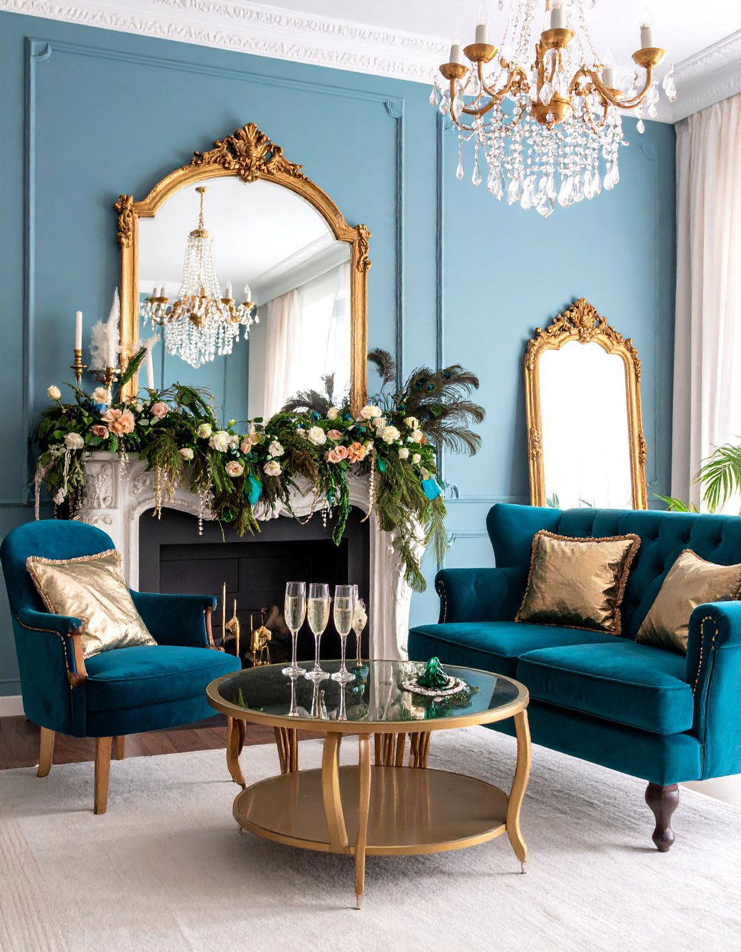 Art Deco Feather and Bead Vintage Garland - 25 Mantel Garland Ideas