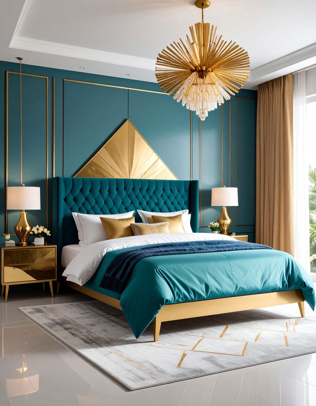 Art Deco Geometric Glamour - 25 Glam Bedroom Ideas