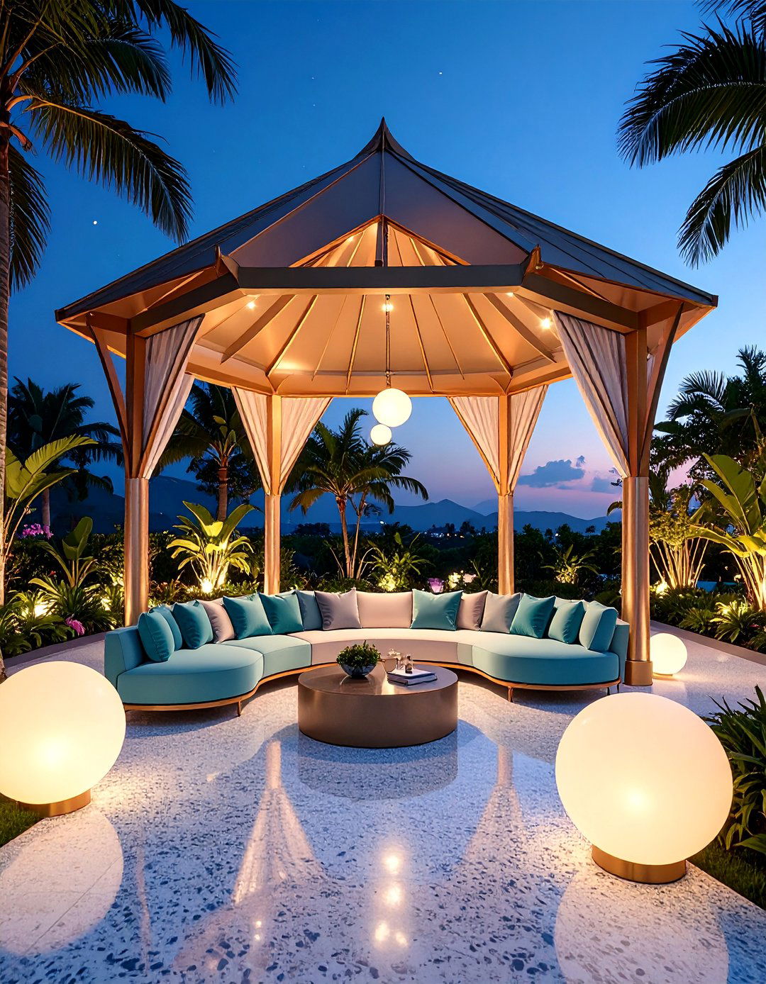 Art Deco Geometric Outdoor Pavilion - 25 Outdoor Pavilion Ideas