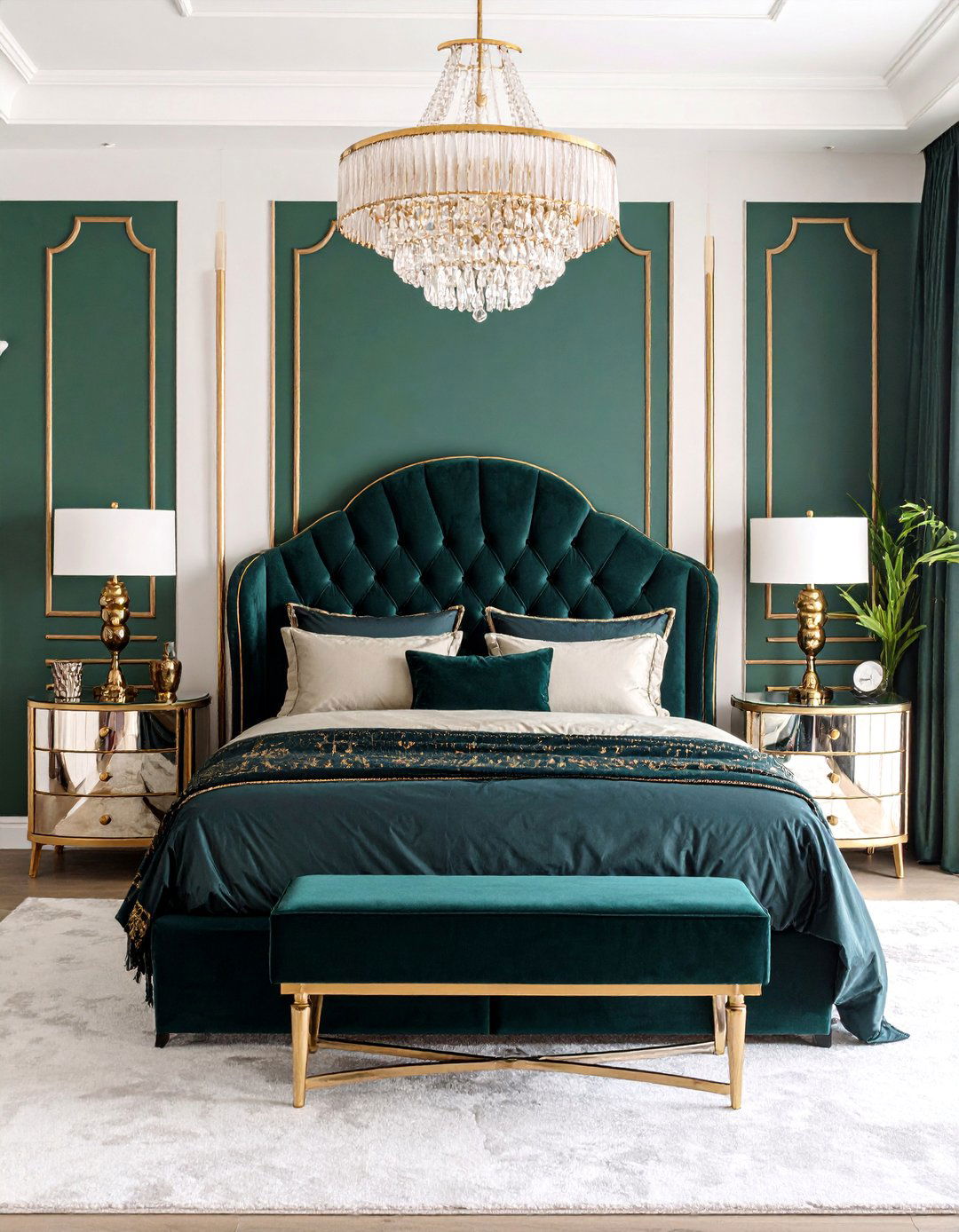 Art Deco Glam Bedroom with Bold Geometric Elements - 25 Master Bedroom Ideas