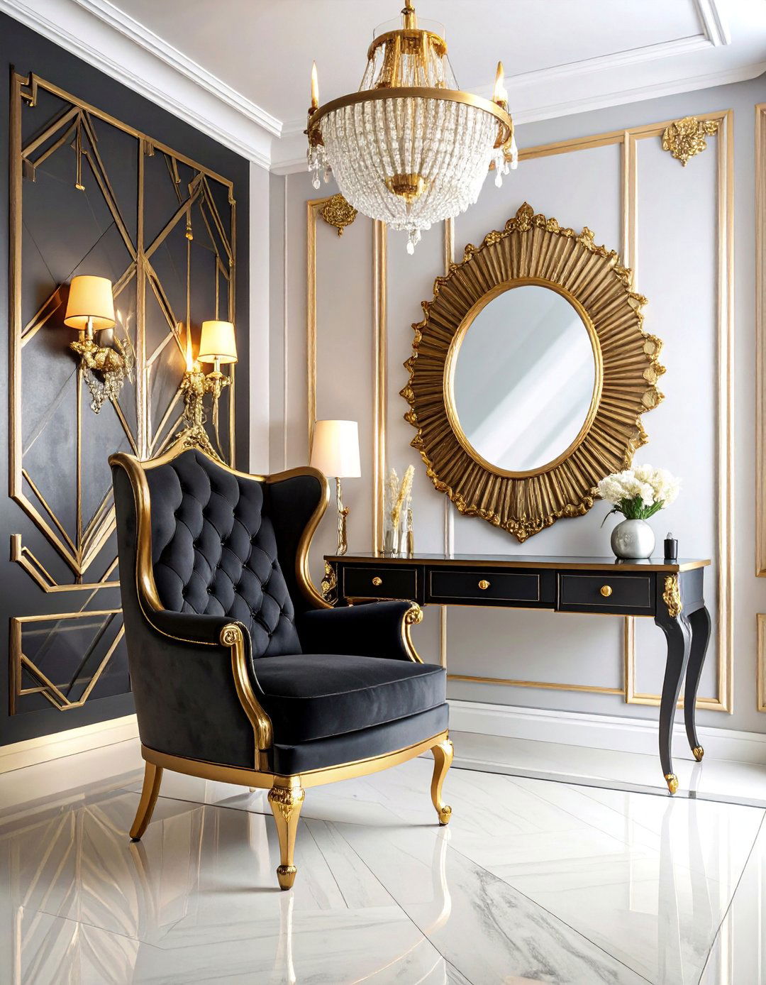 Art Deco Glam Lash Parlor - 25 Lash Room Ideas