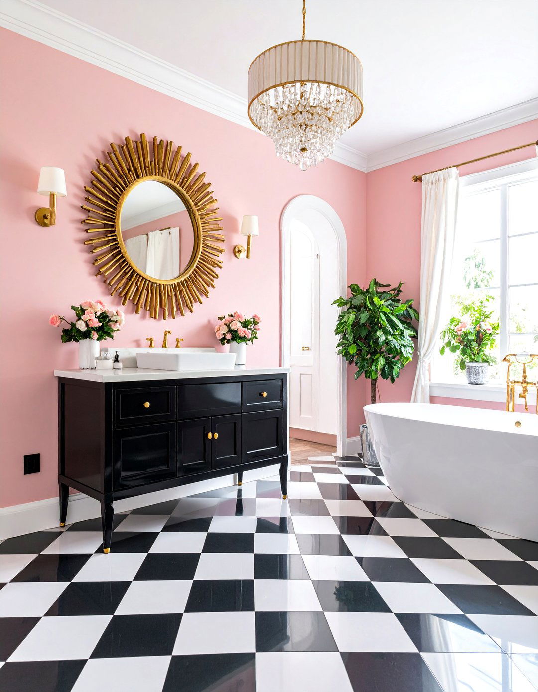 Art Deco Glamour Downstairs Toilet with Metallic Accents - 25 Downstairs Toilet Ideas