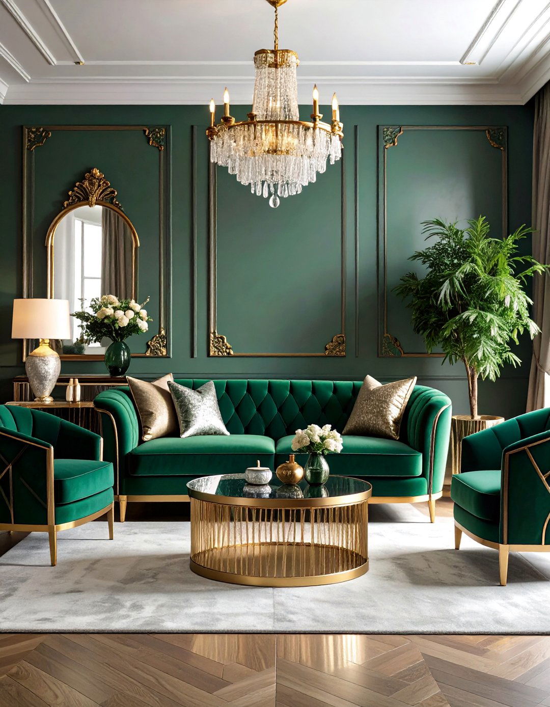 Art Deco Glamour Living Room Design - 25 Living Room Furniture Ideas