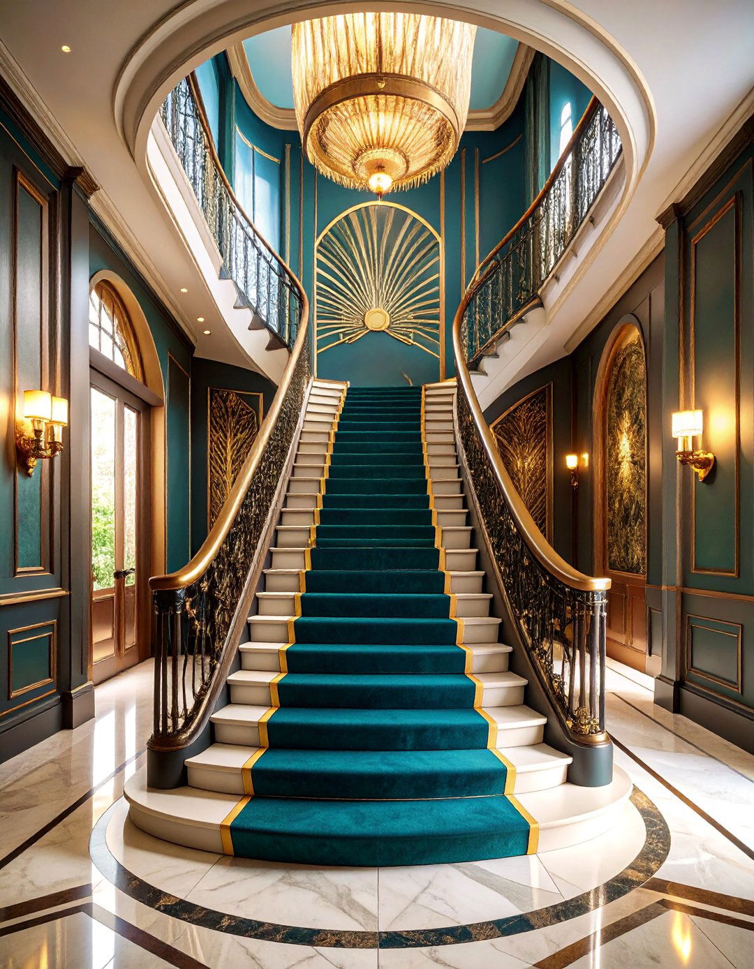 Art Deco Glamour Patterns - 25 Stair Riser Ideas