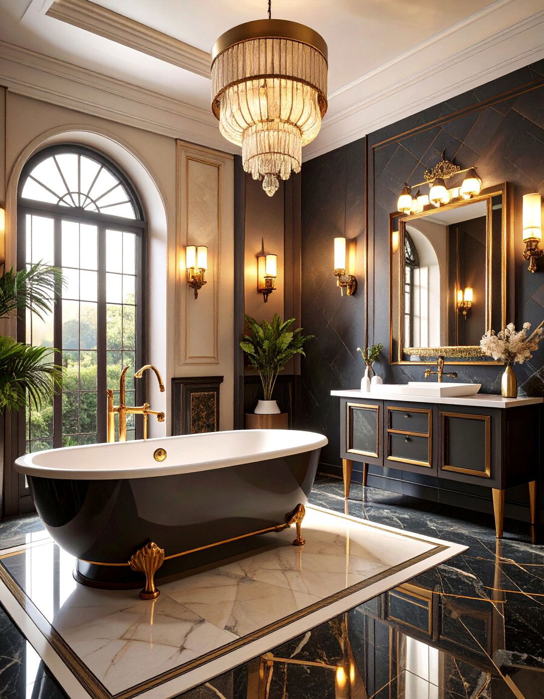 Art Deco Glamour Revival - 25 Ensuite Bathroom Ideas