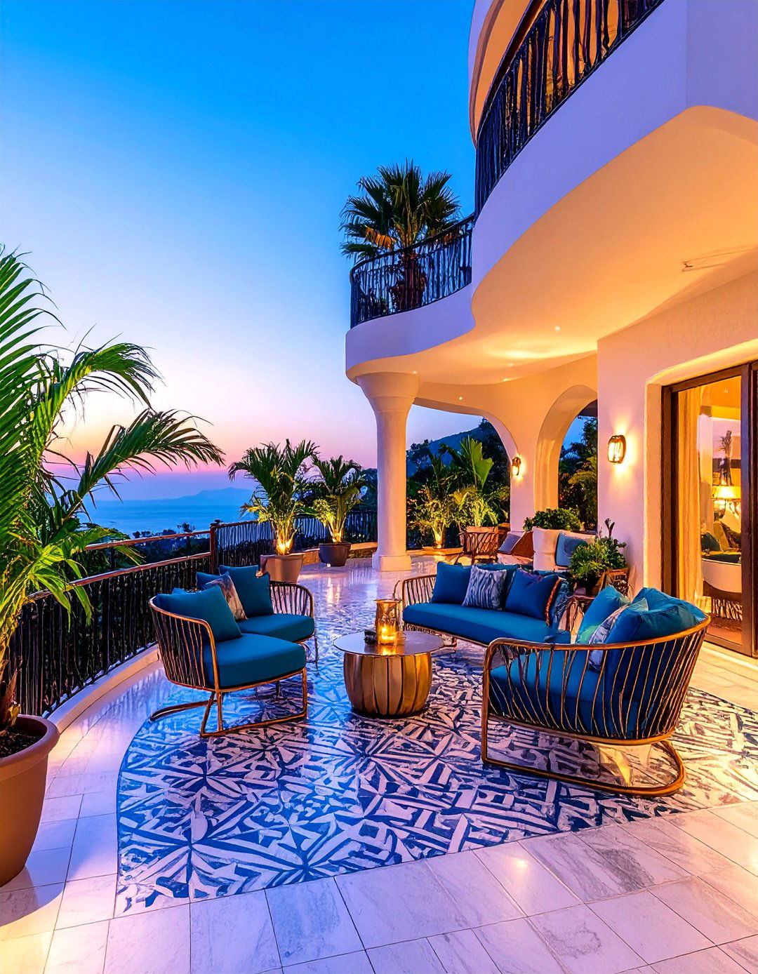 Art Deco Glamour Terrace - 25 Second Story Balcony Ideas