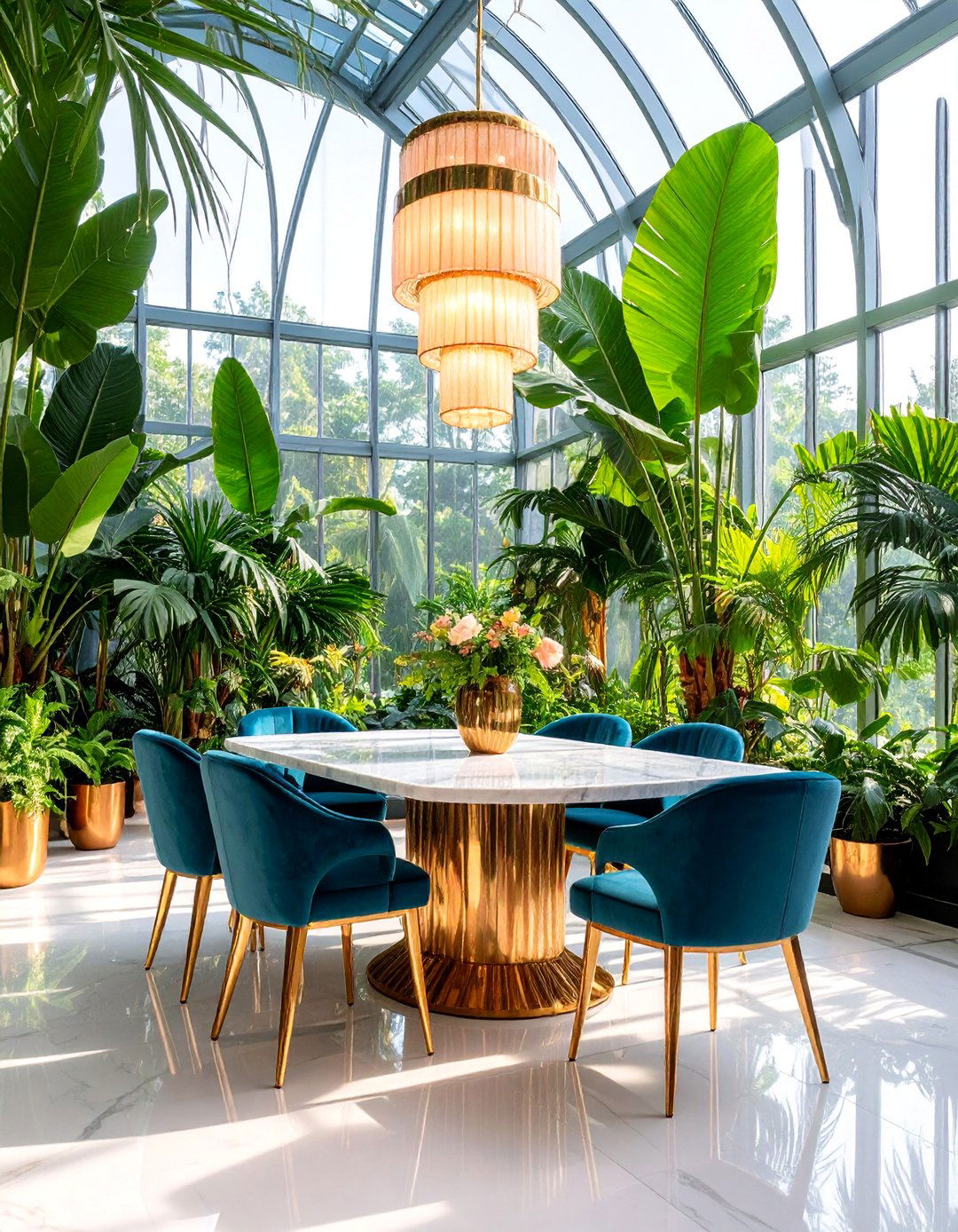 Art Deco Greenhouse Dining Room - 25 Greenhouse Dining Room Ideas