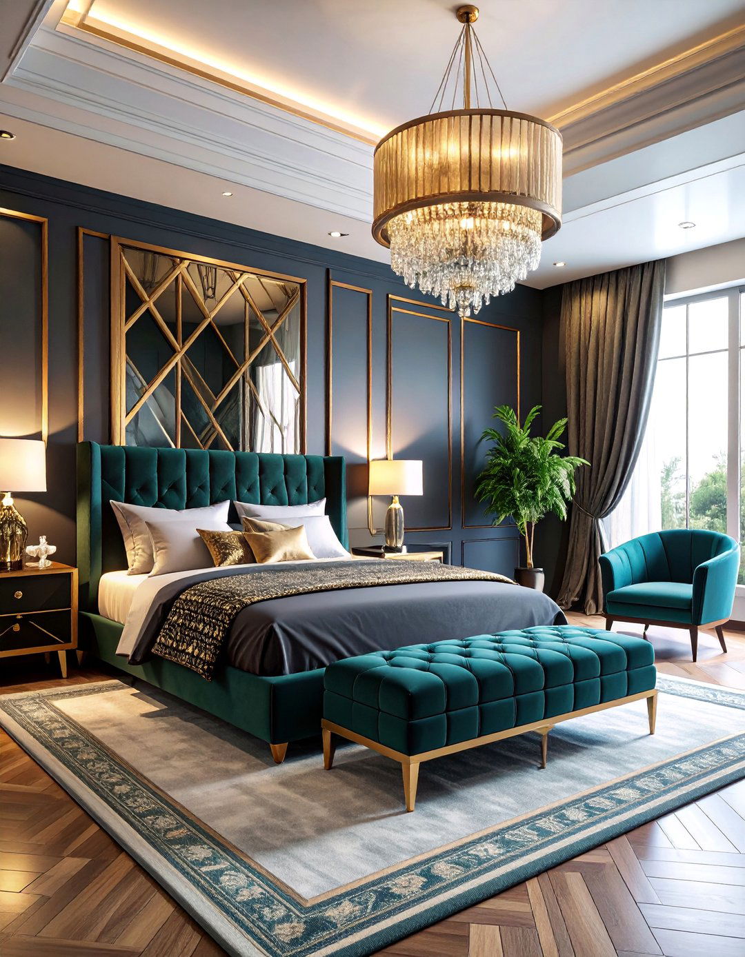 Art Deco Guest Room with Geometric Glamour - 25 guest room ideas