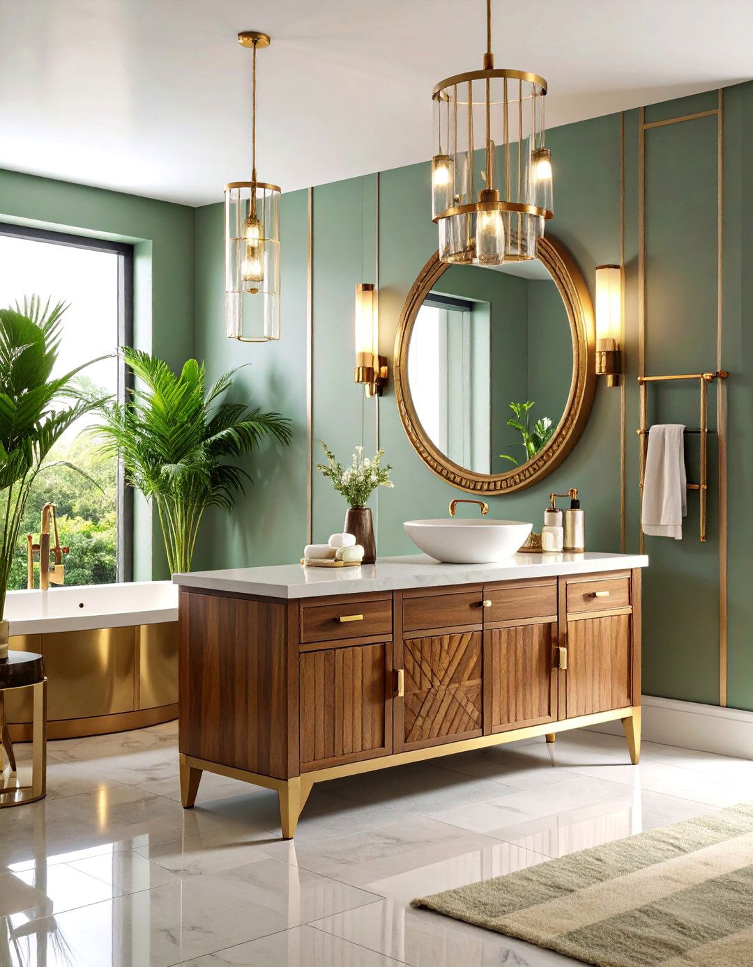 Art Deco Inspired Bathroom Cabinet - 25 Bathroom Cabinet Ideas