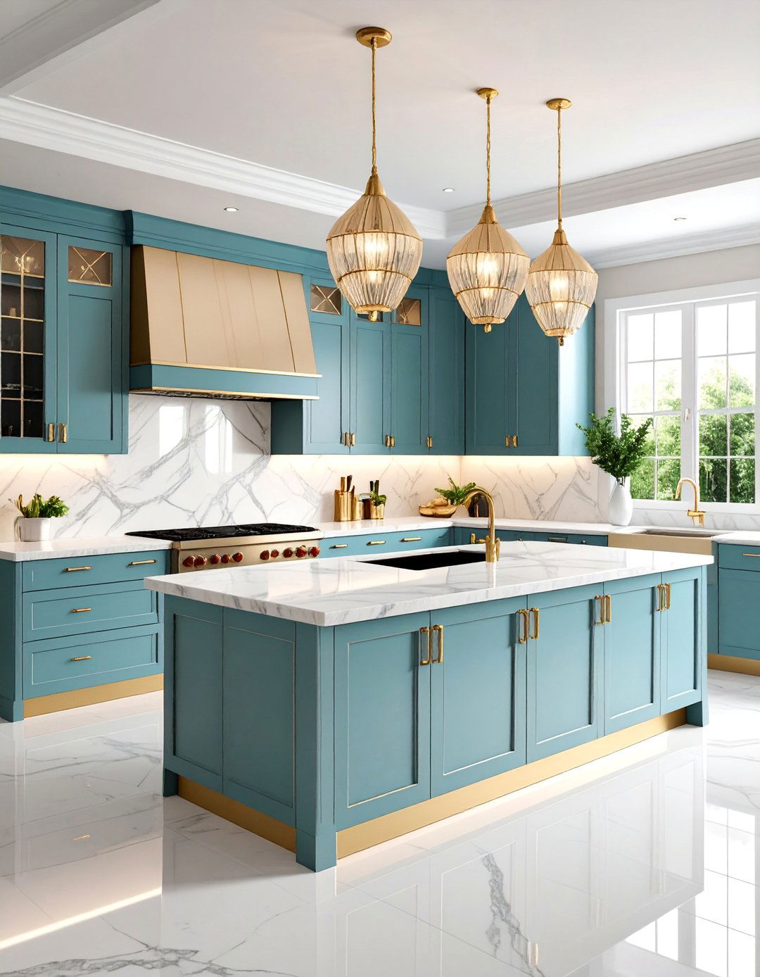 Art Deco Inspired Beige Kitchen - 25 Kitchens With Beige Kitchen Cabinets