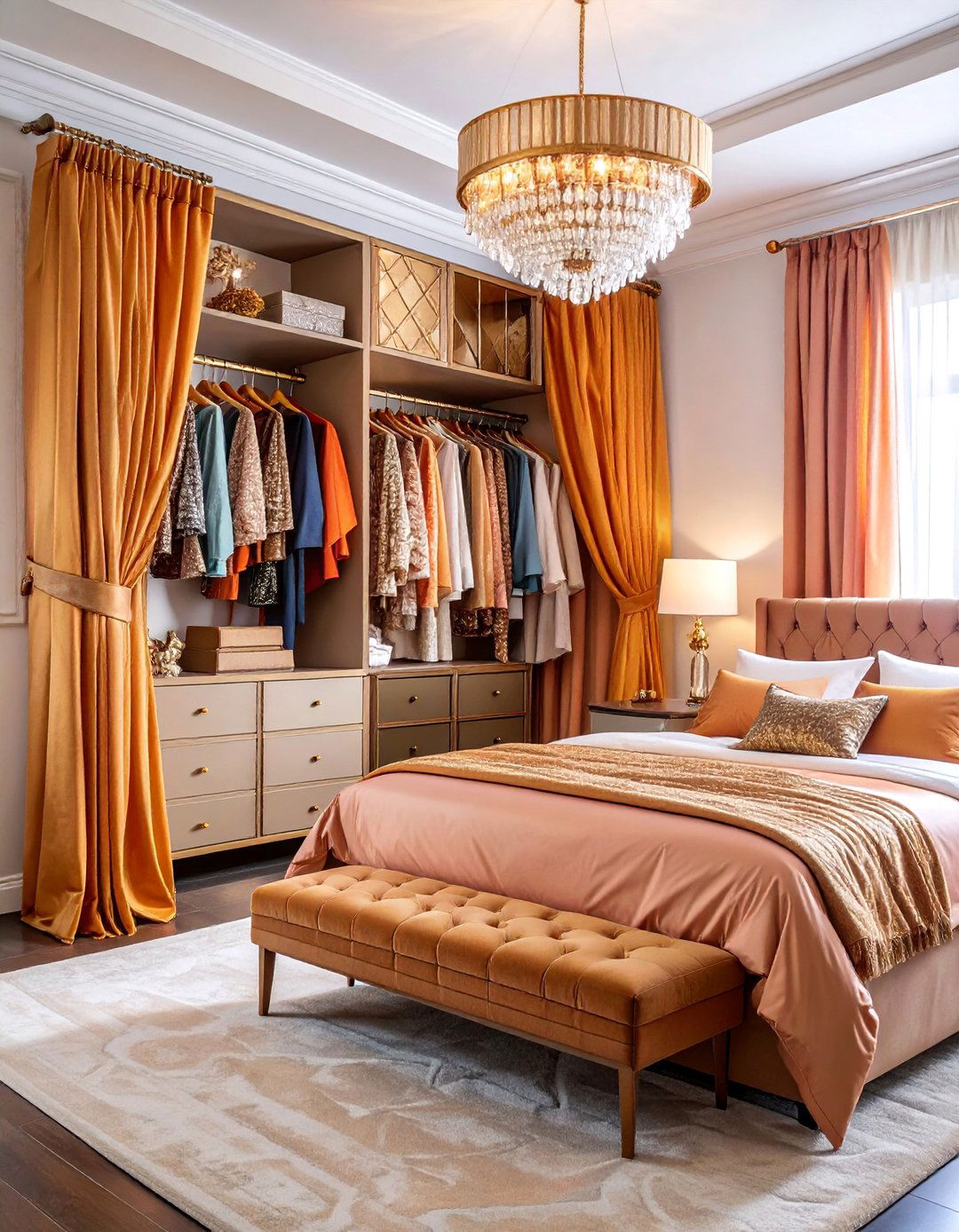 Art Deco Inspired Closet Curtains - 25 closet curtain ideas