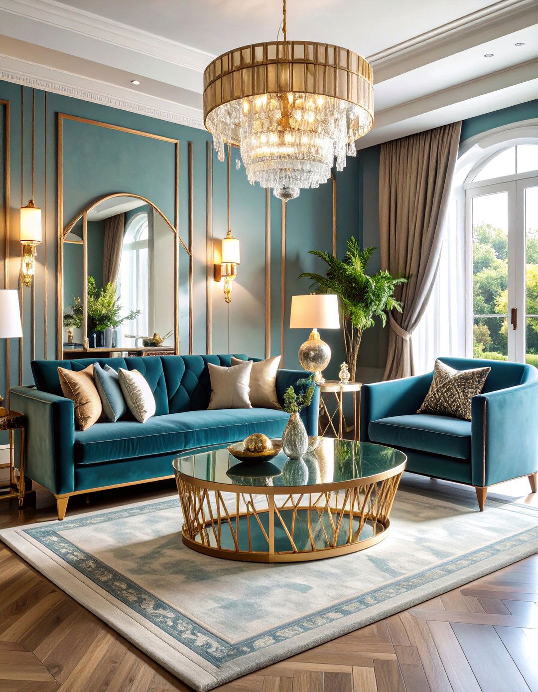 Art Deco Inspired Greige Salon - 25 Greige Living Room Ideas