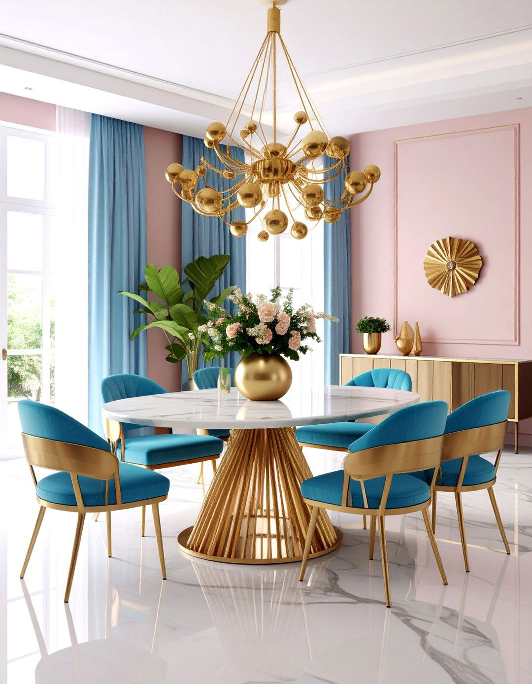 Art Deco Inspired Metallic Marvel - 25 Glam Dining Room Ideas