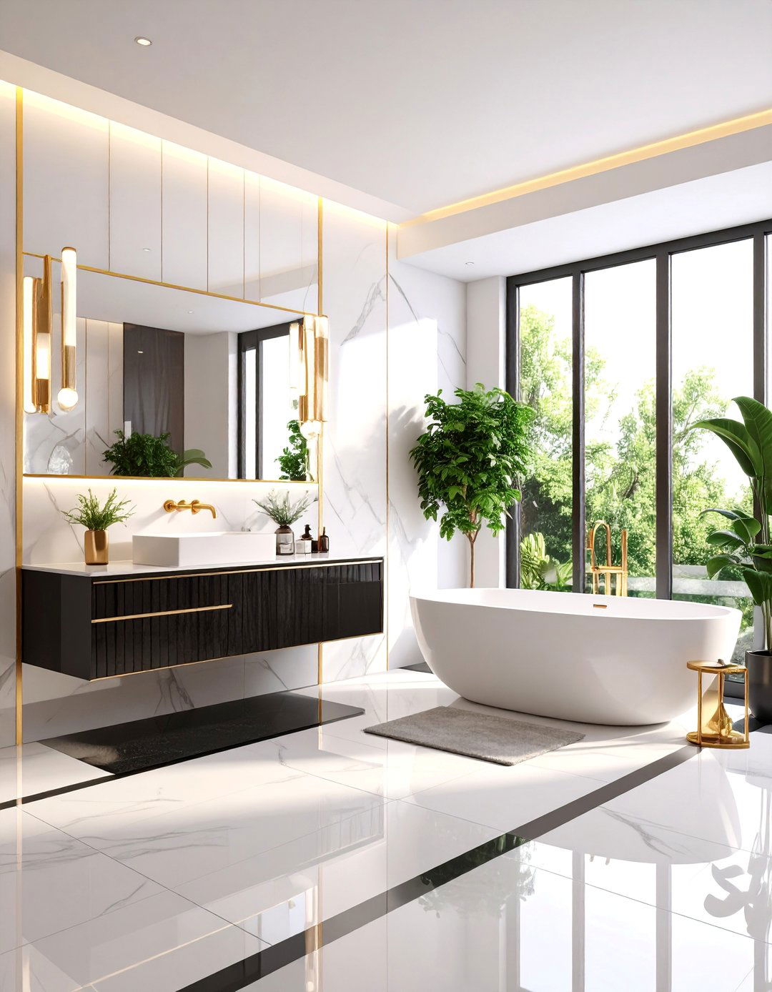 Art Deco Maximalist Bathroom - 25 Maximalist Bathroom Design Ideas