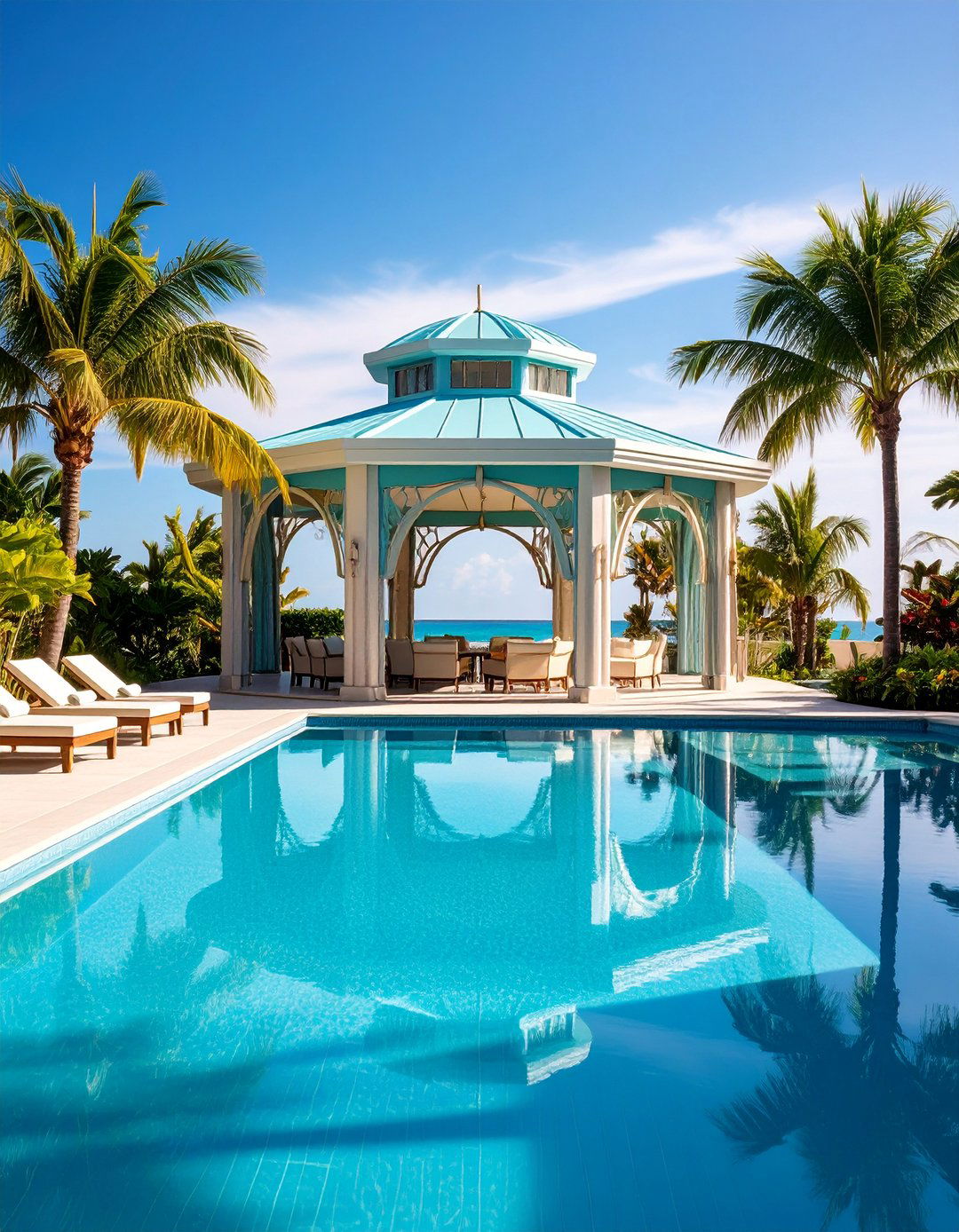 Art Deco Style Pool Gazebo - 25 Pool Gazebo Ideas