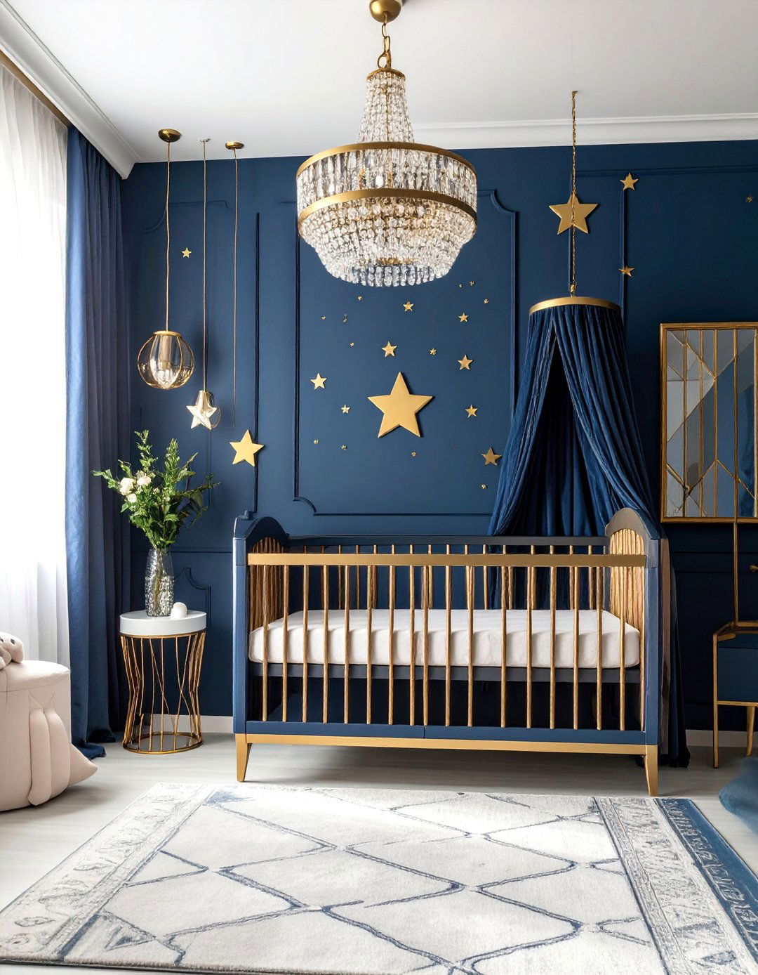 Art Deco Twin Nursery with Glamorous Style - 25 Twin Nursery Ideas