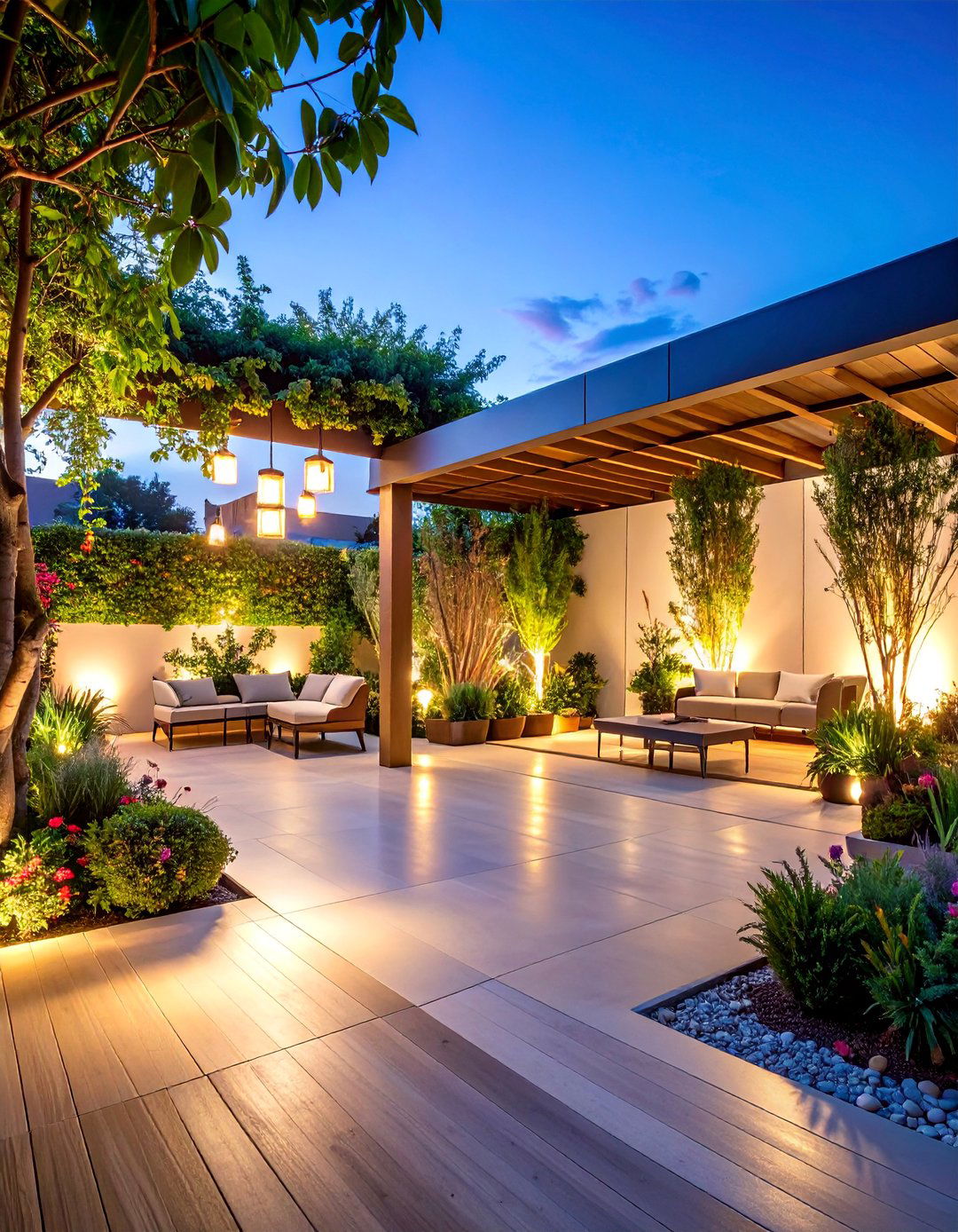 Art Display Patio with Sculpture Integration - 25 Mid-century Modern Patio Ideas