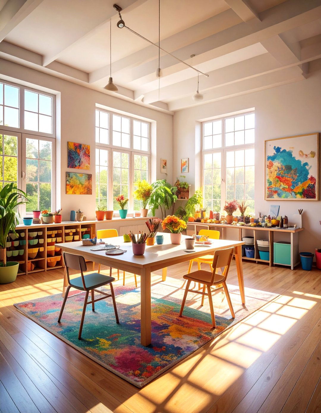 Art Focused Creative Studio - 25 Homeschool Room Ideas