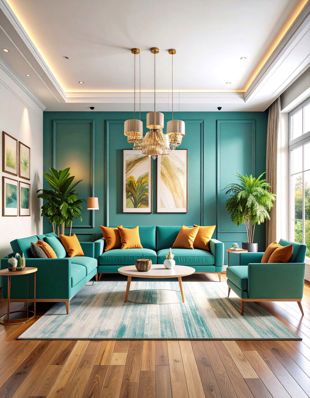 Art Gallery Living Room with Precision Accent Lighting - 25 Living Room Lighting Ideas
