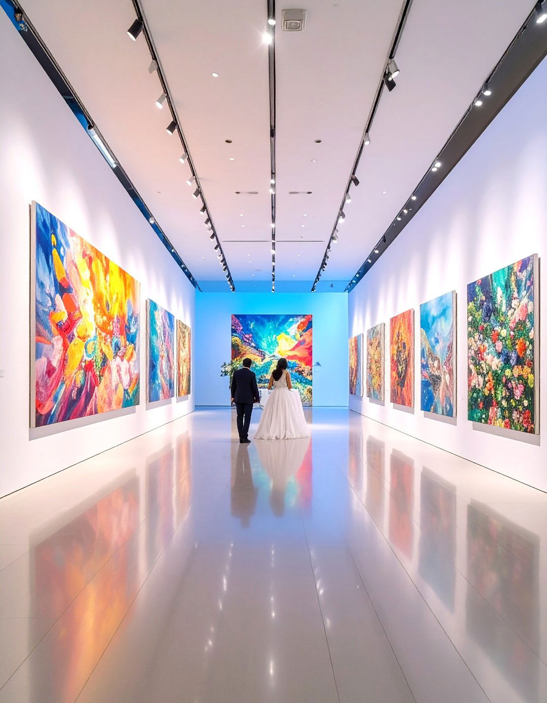 Art Gallery Modern Wedding with Creative Displays - 25 Small Wedding Ideas
