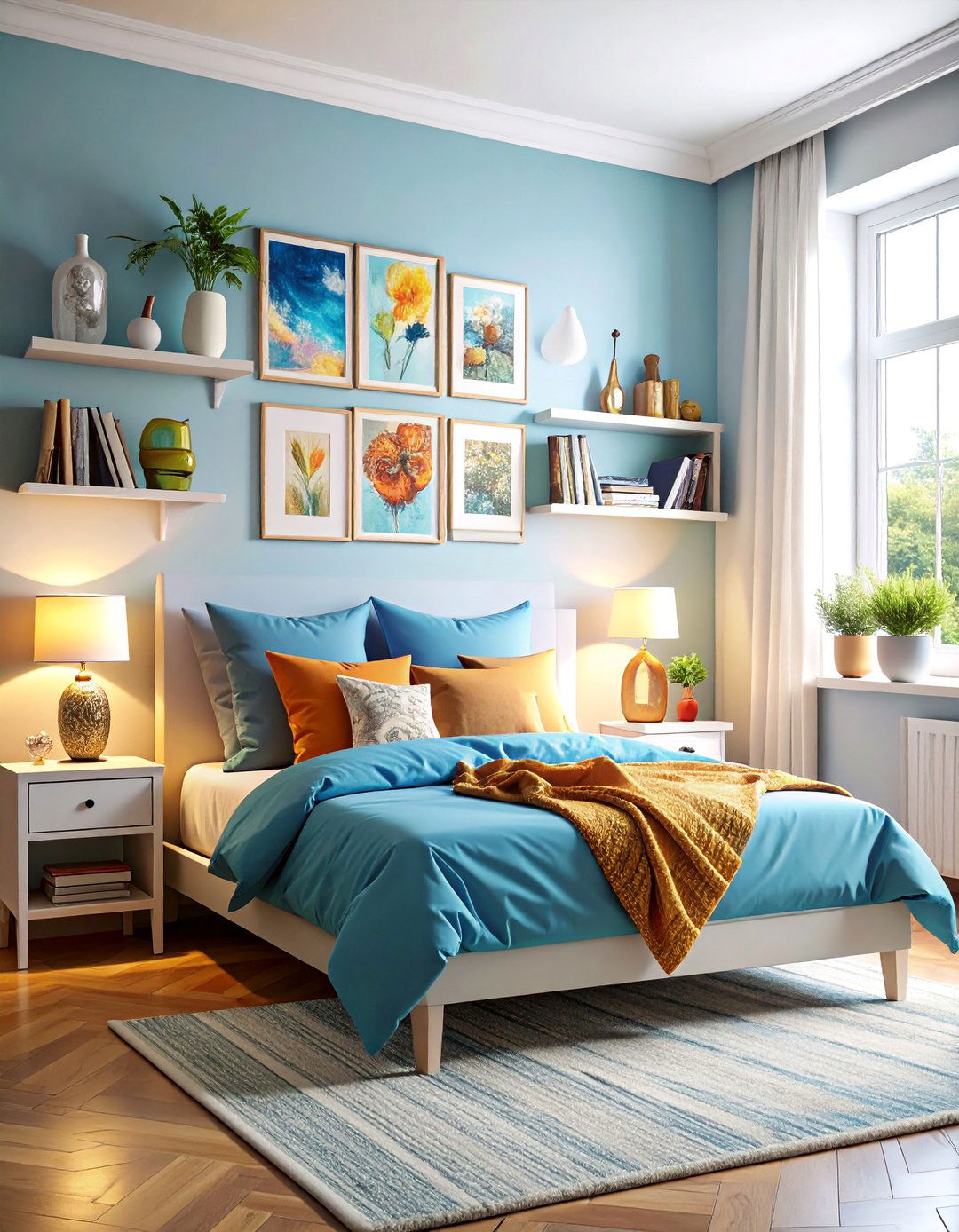 Art Gallery Nightstand with Rotating Exhibition Space - 25 Nightstand Decor Ideas