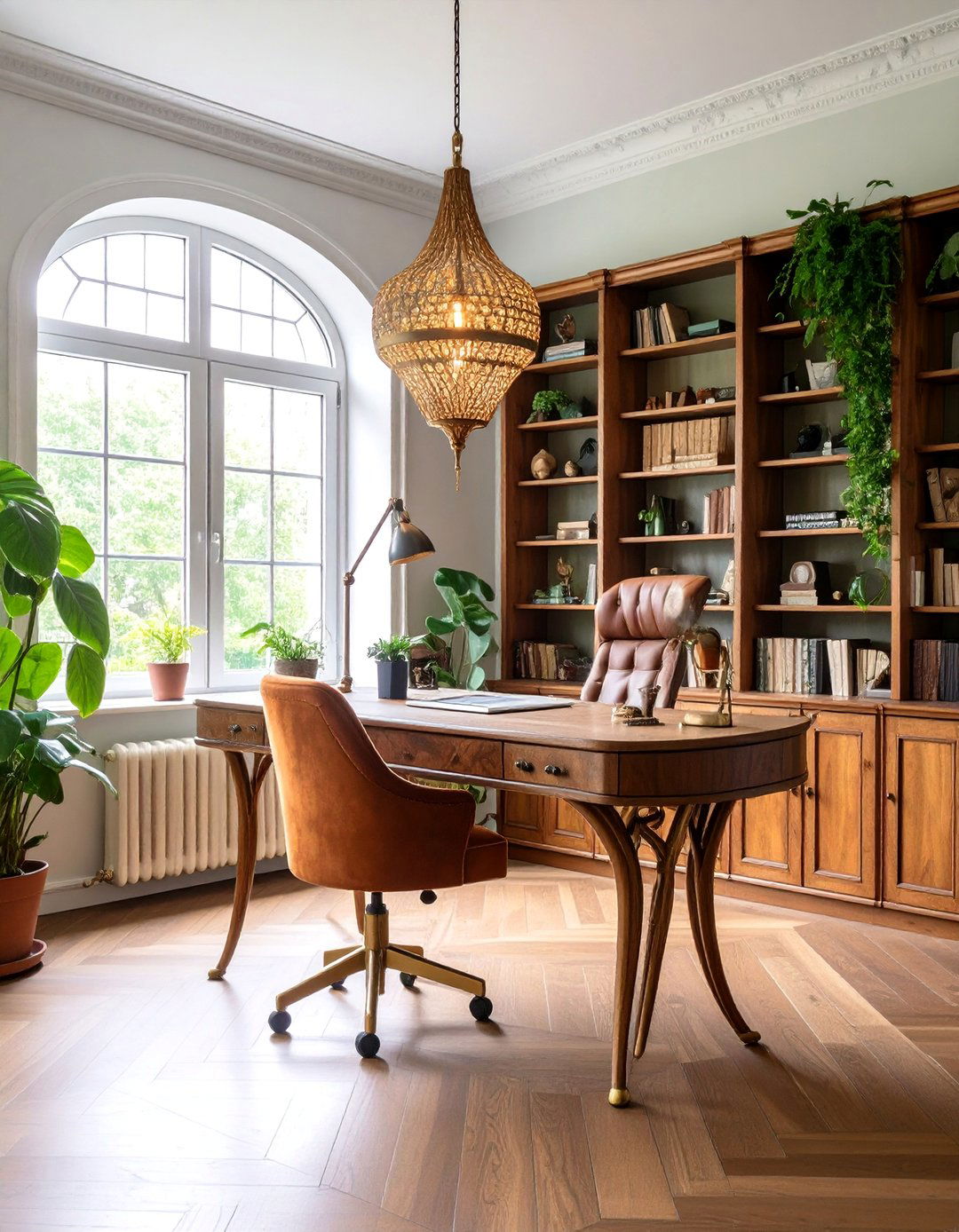 Art Nouveau Home Office with Nature Inspired Workspace - 25 Art Nouveau Interior Design Ideas