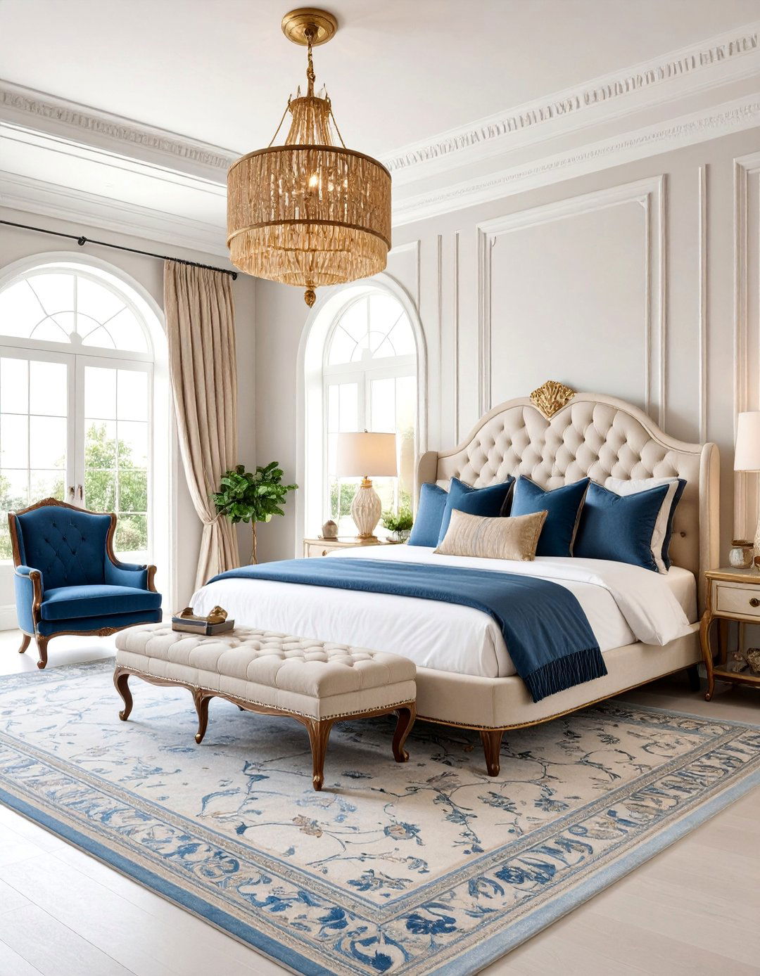 Art Nouveau Master Suite with Integrated Sitting Area - 25 Art Nouveau Interior Design Ideas