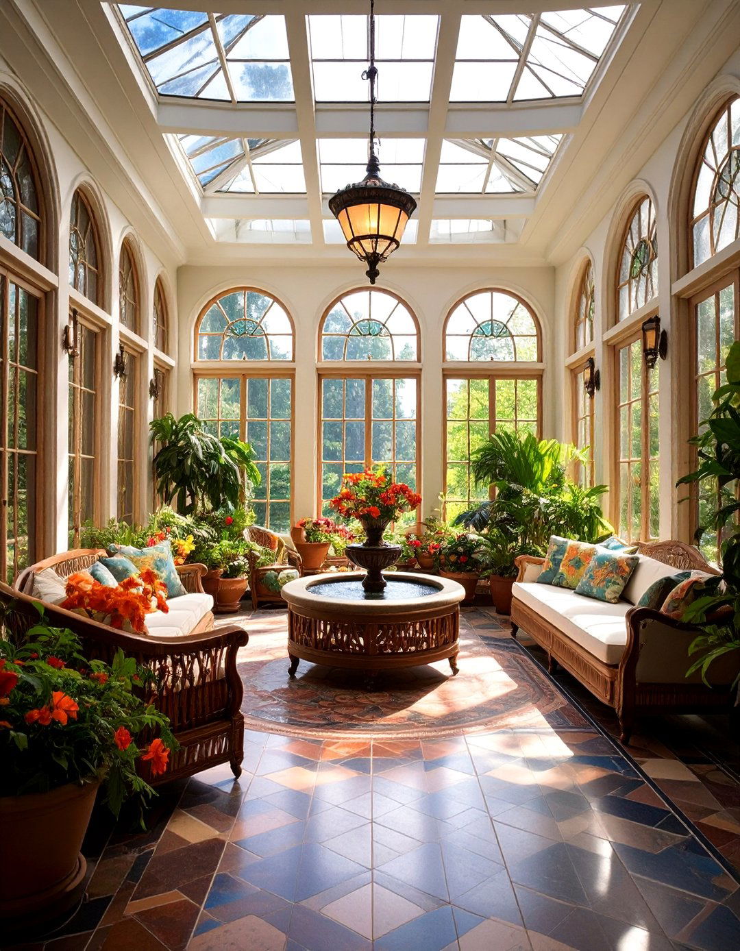 Art Nouveau Sunroom with Four Season Comfort Design - 25 Art Nouveau Interior Design Ideas
