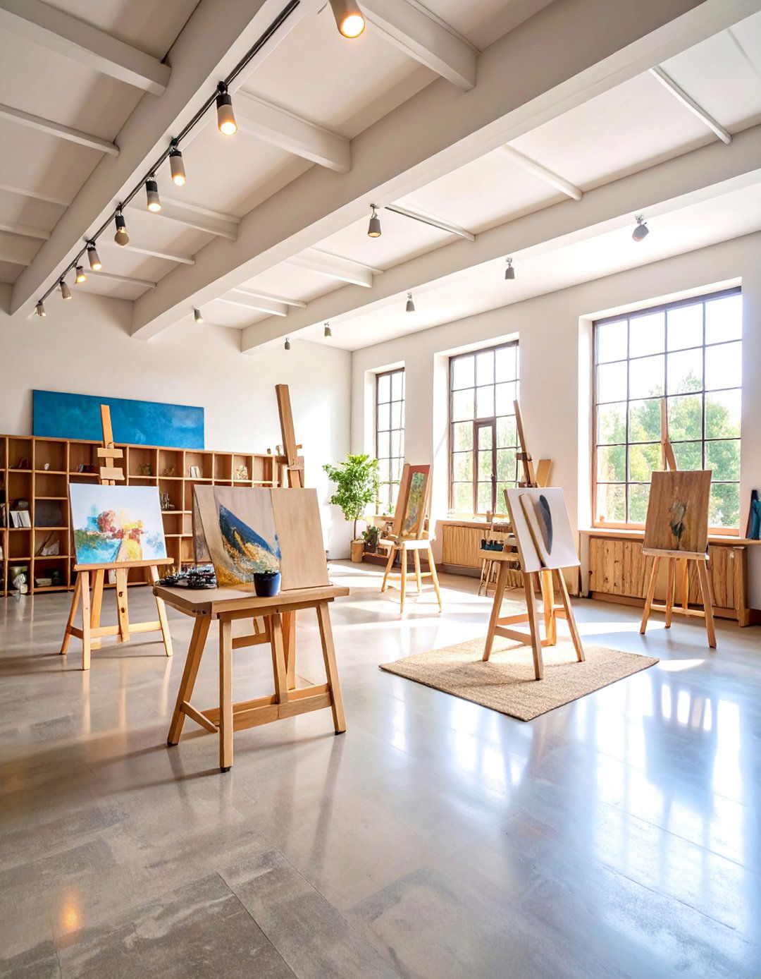 Art Room with Built in Easel Wall - 25 Art Room Ideas