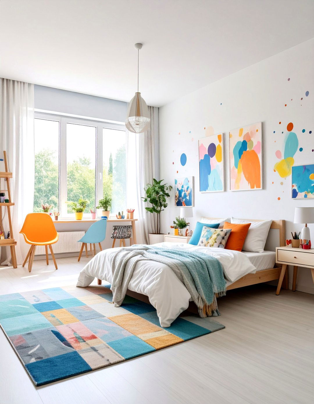Art Studio with Creative Expression Zones - 25 Toddler Room Ideas