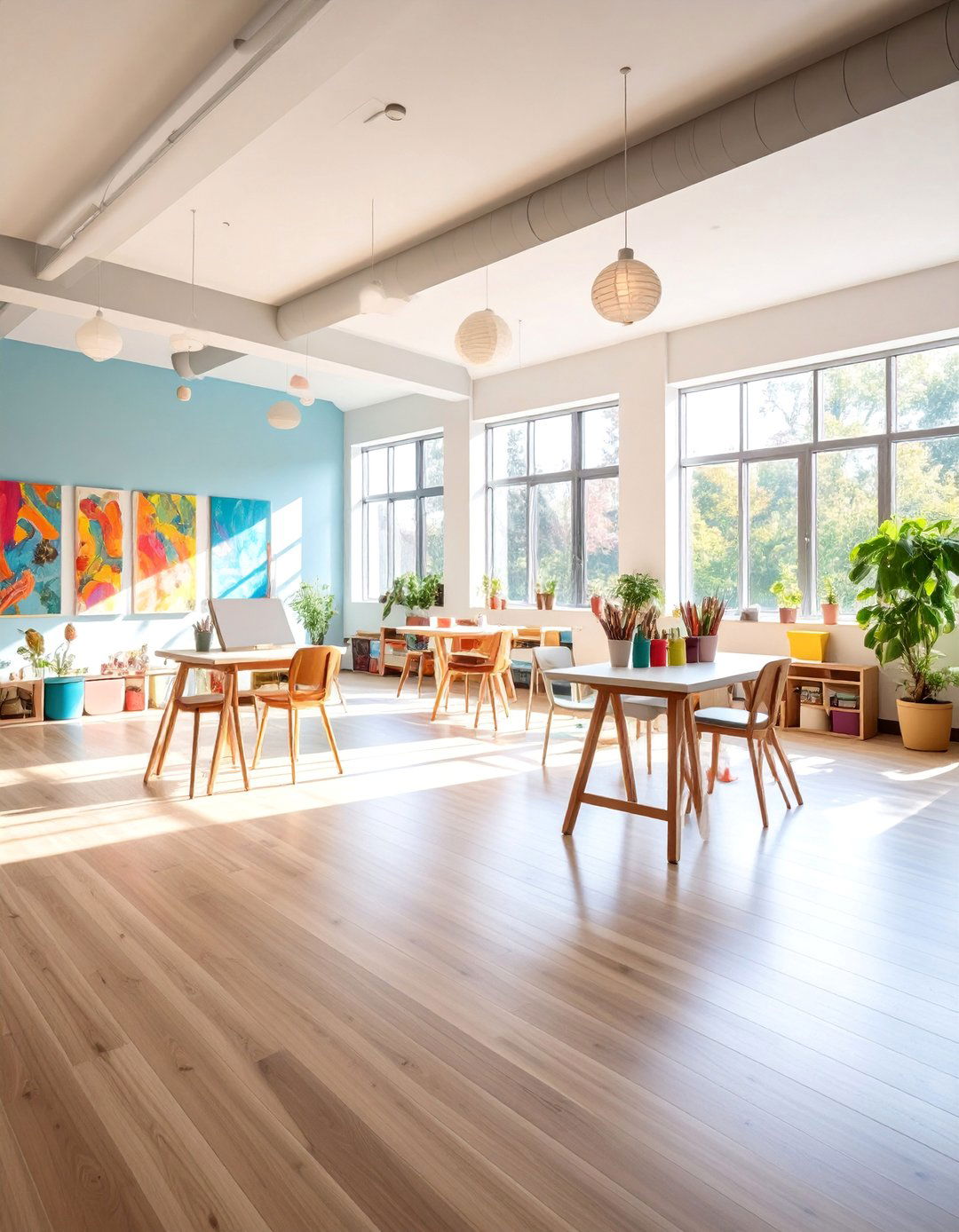 Art Therapy Therapist Room with Creative Expression Zones - 25 Therapist Room Ideas