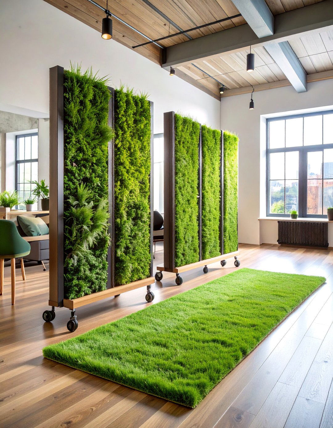 Artificial Grass Wall Room Divider - 25 Artificial Grass Wall Design Ideas