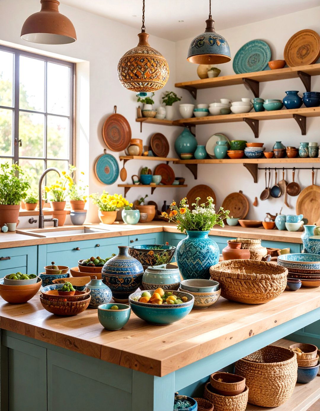 Artisan Handcrafted Display Theme - 25 Kitchen Counter Decor Ideas