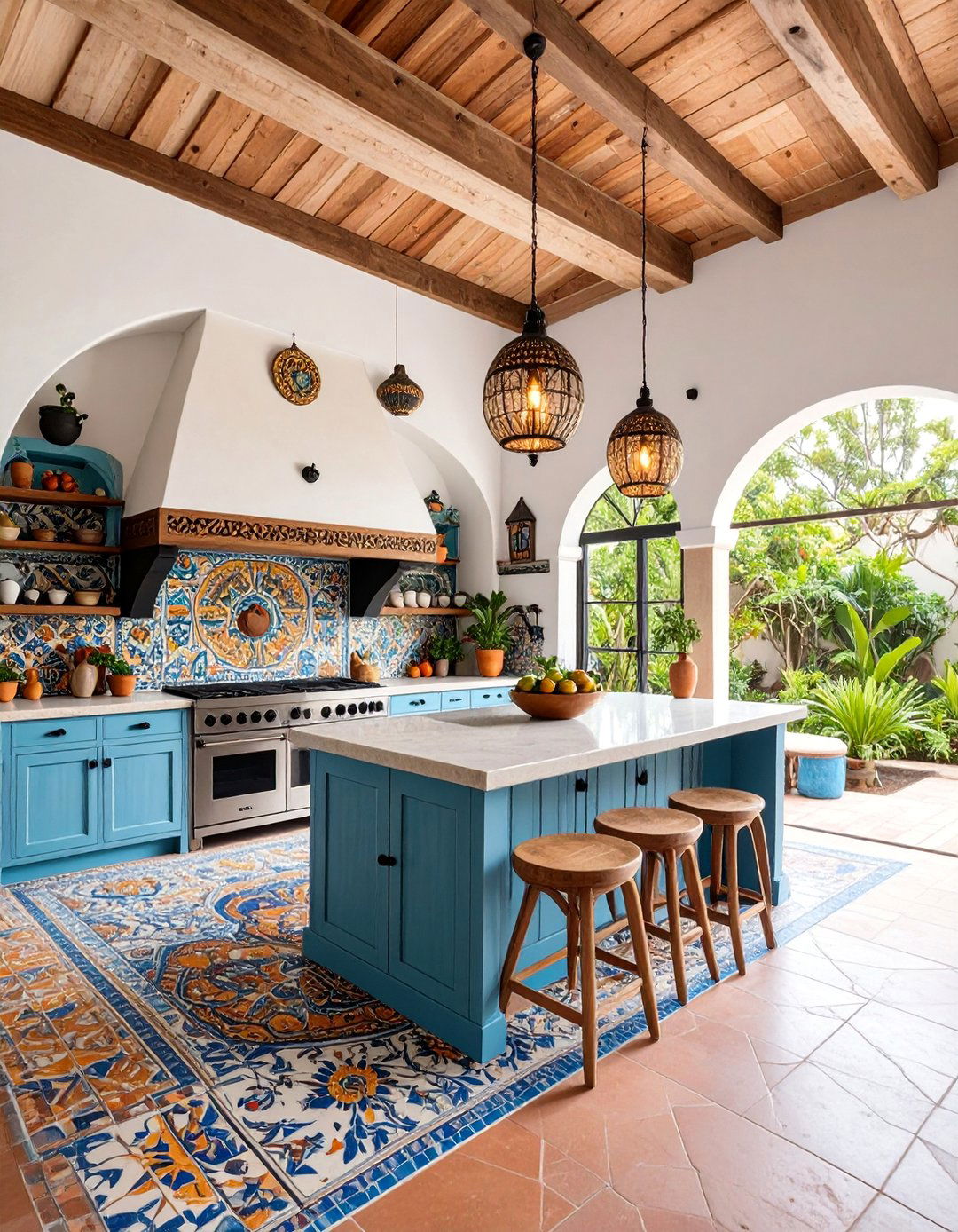 Artisan Lanai Kitchen with Handcrafted Elements - 25 Lanai Kitchen Ideas