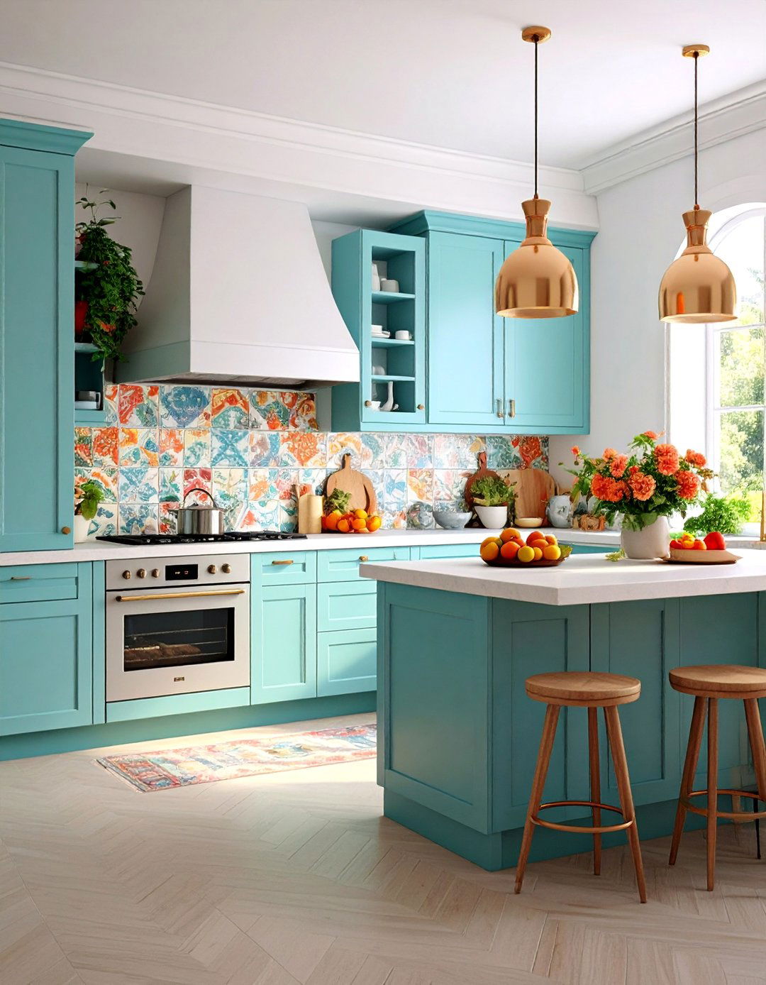 Artisan Tile Feature Sloped Ceiling Kitchen - 25 Sloped Ceiling Kitchen Ideas