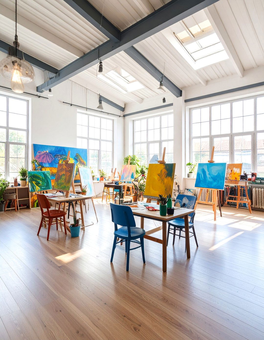 Artist Studio with Natural Light Integration - 25 Garage Conversion Ideas