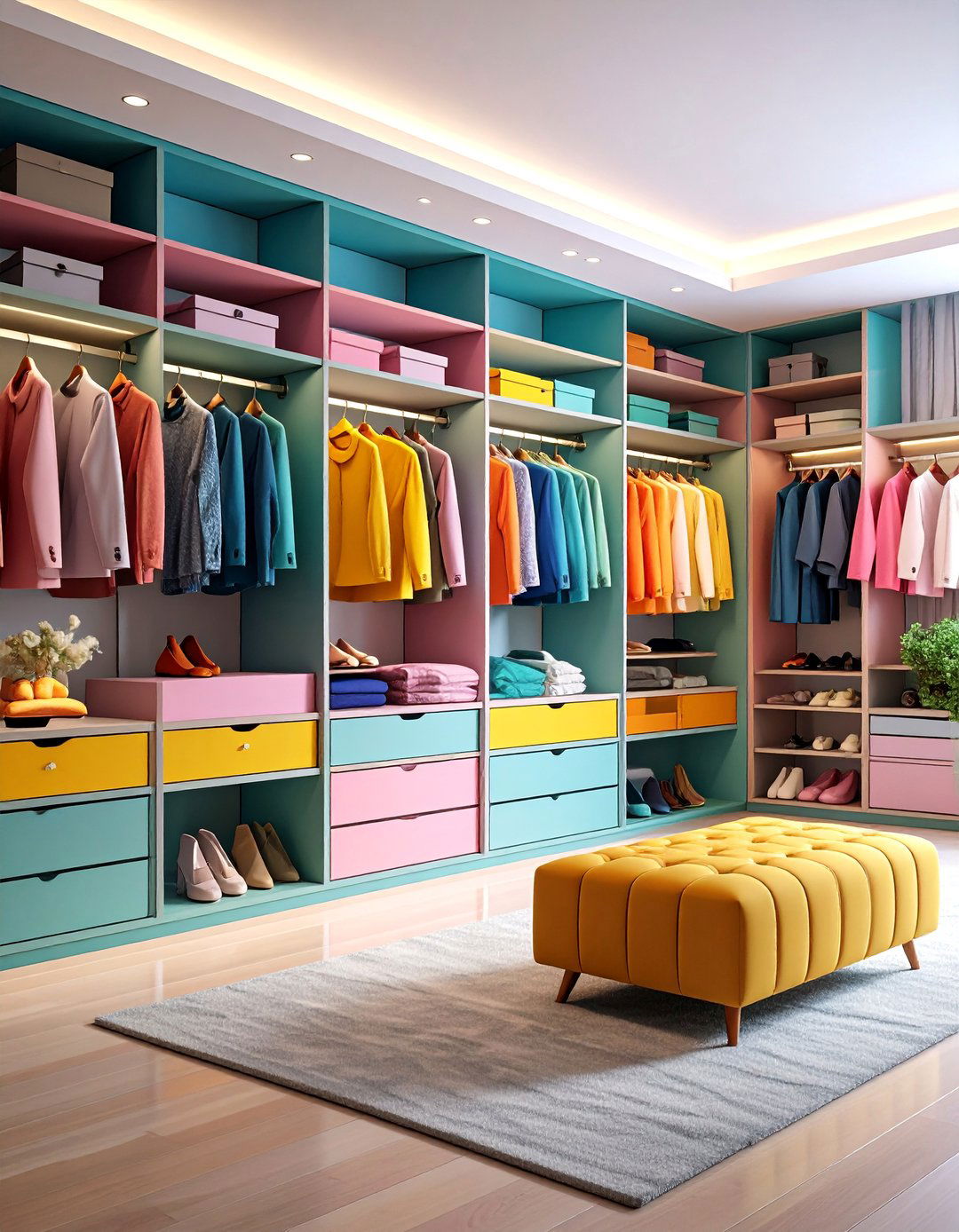 Artistic Gallery Style Sloped Display Closet - 25 Sloped Ceiling Closet Ideas