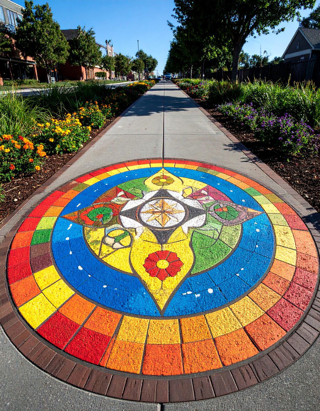 Artistic Logo Asphalt Walkway - 25 Asphalt Walkway Ideas