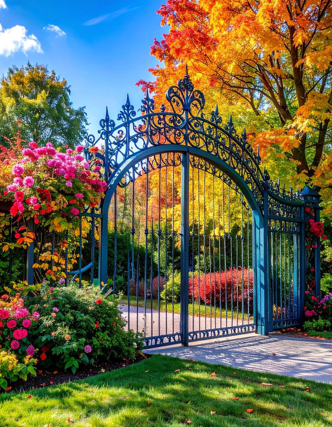 Artistic Metal Sculpture Fence with Custom Design Elements - 25 Decorative Fence Ideas