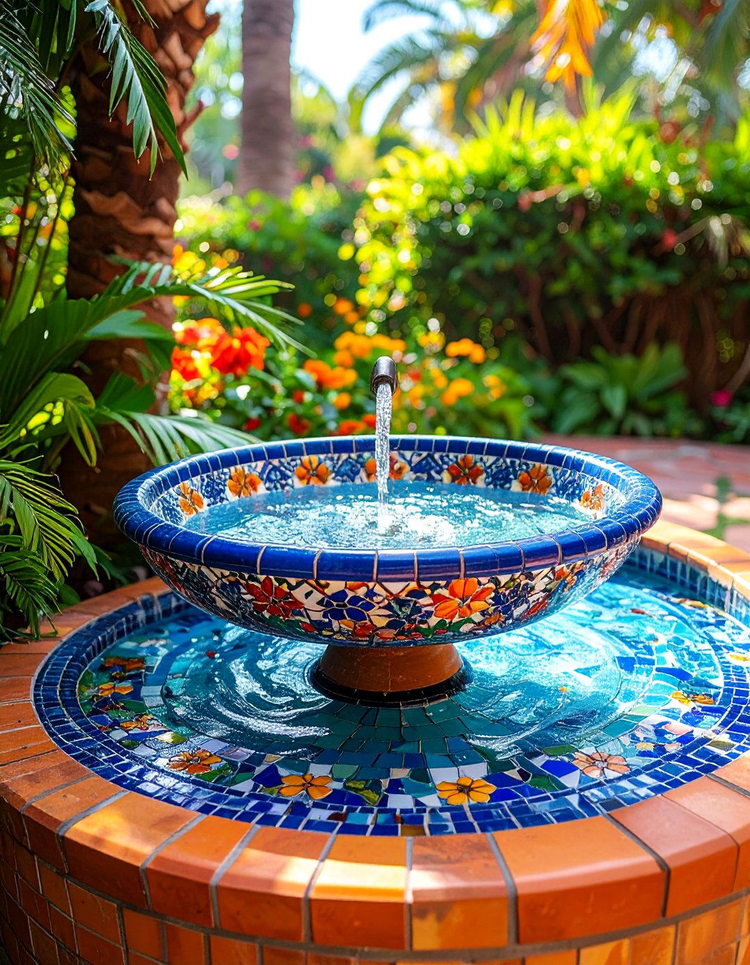 Artistic Mosaic Outdoor Sink with Custom Tilework - 25 outdoor sink ideas