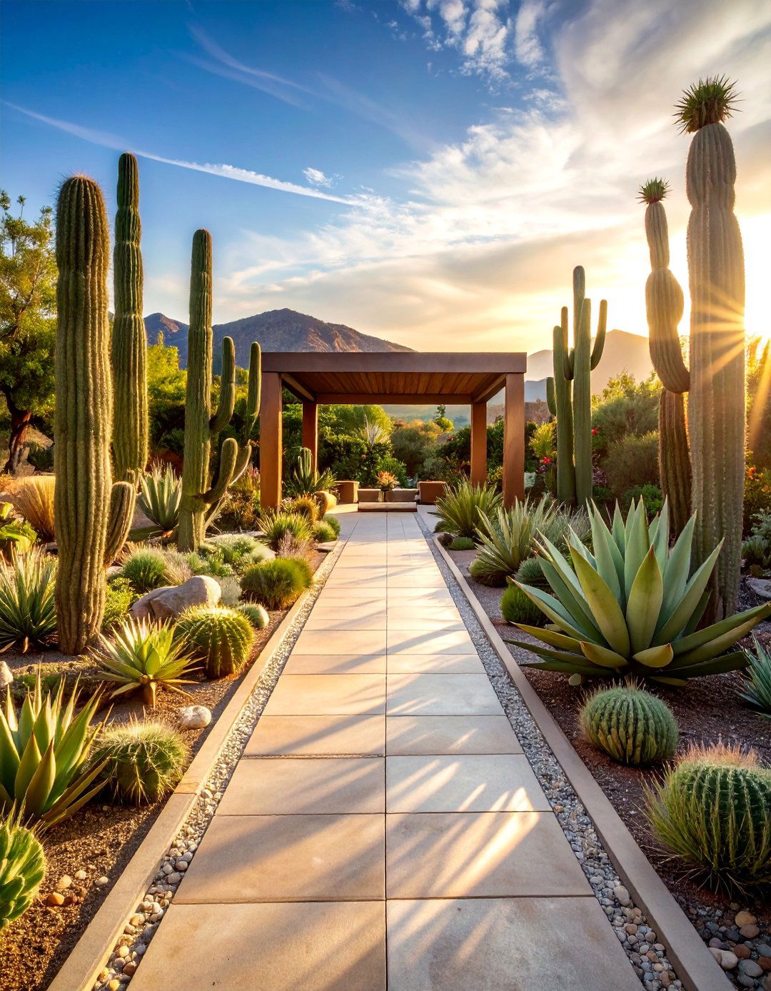 Artistic Sculpture Cactus Garden Integration - 25 Cactus Garden Ideas