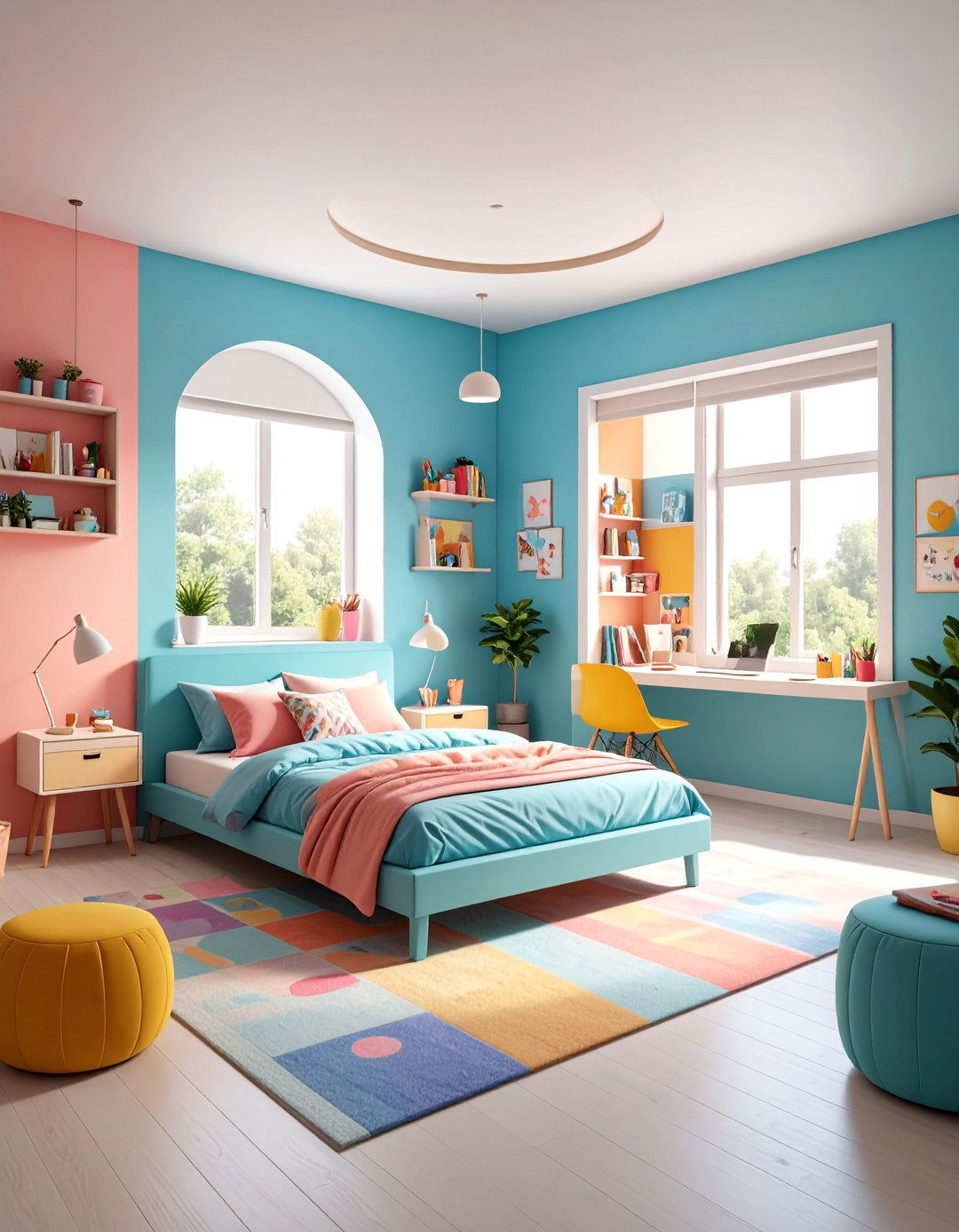 Artistic Student Studio with Creative Workspace - 25 Student Bedroom Design Ideas